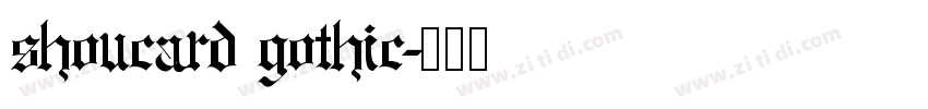 shoucard gothic字体转换